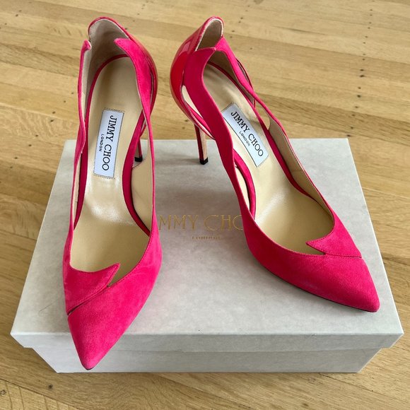 【JIMMYCHOO】 pink suede pumps (関税送料込) m_6414cfd15d686b5bef05e895.jpeg
